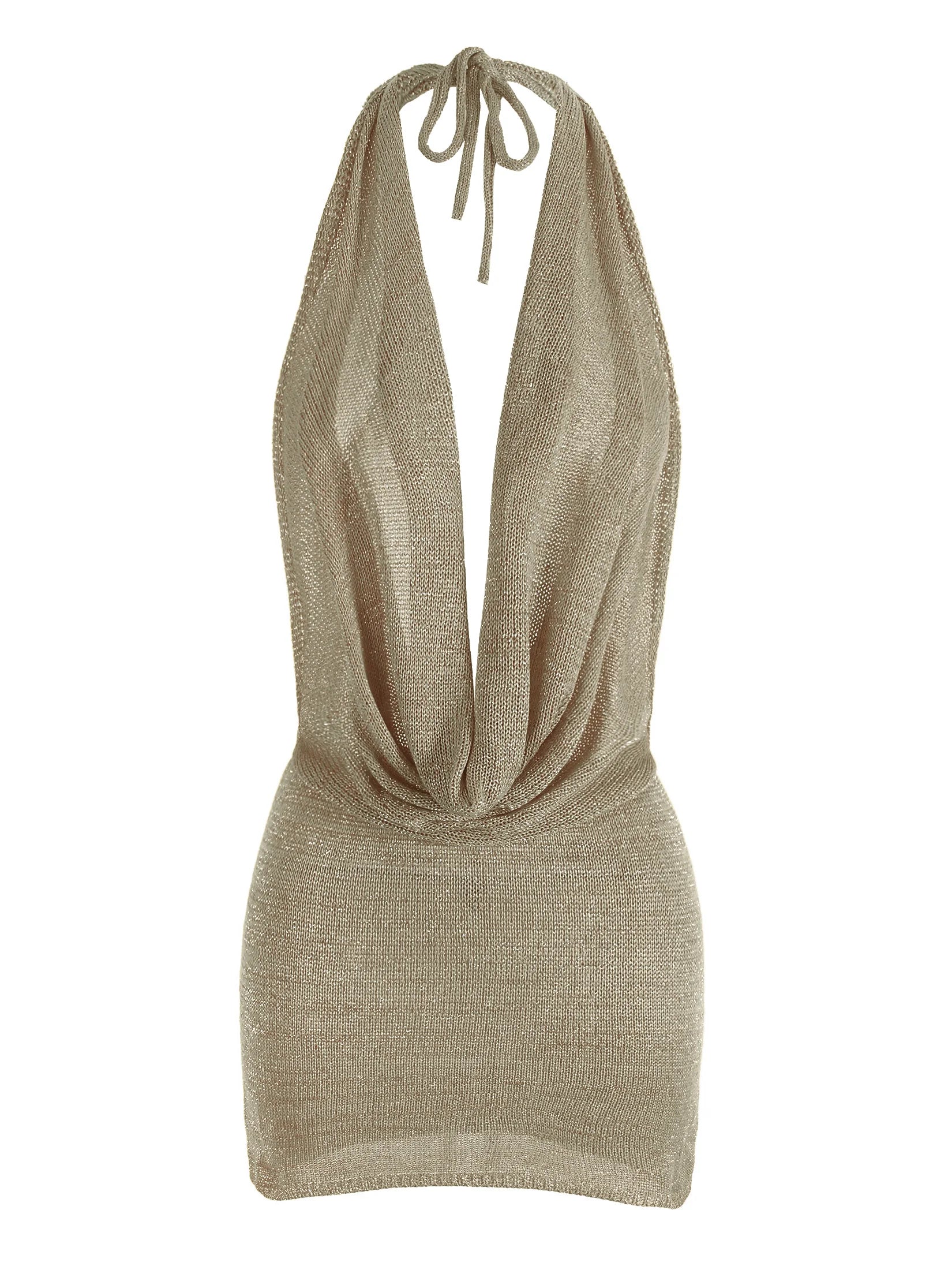 Women’s Deep V Backless Mini Dress